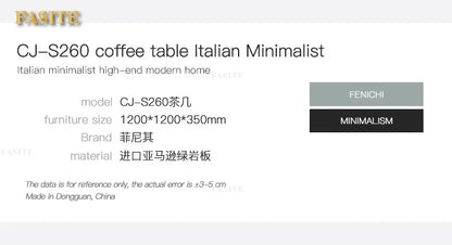 Postmodern tea table simple polygonal tea table Amazon green Italian light luxury rock slab special-shaped coffee table designer