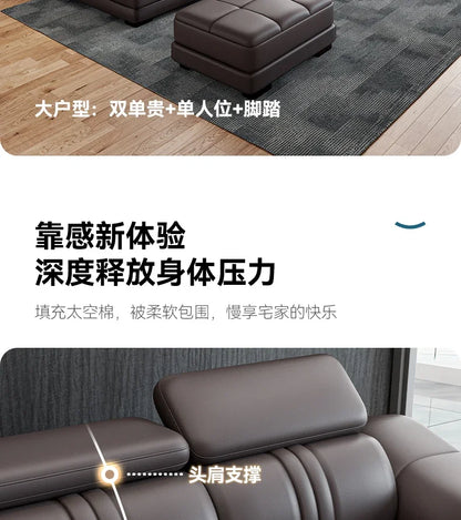 Floor Designer Living Room Sofas Couch Leather Nordic Minimalist Sofas Relaxing Room Decor Sillon Cama Lounge Suite Furniture