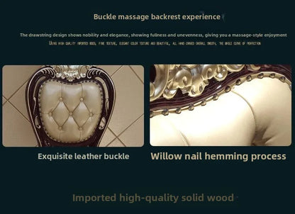 European Style Marble Dining Table Chair Set All Solid Wood Carved for 6-8 People for Restaurant Small Household Hotel