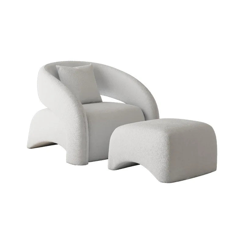 Internet celebrity single chair, living room lazy single sofa leisure chair, light luxury curved balcony chair