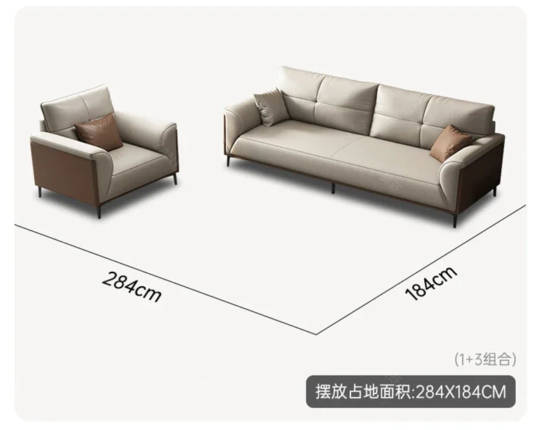 Designer Luxury Living Room Sofa Set Minimalist Beige Sectional Modern Nordic Sofas Puffs Double Canape Salon Home Furniture