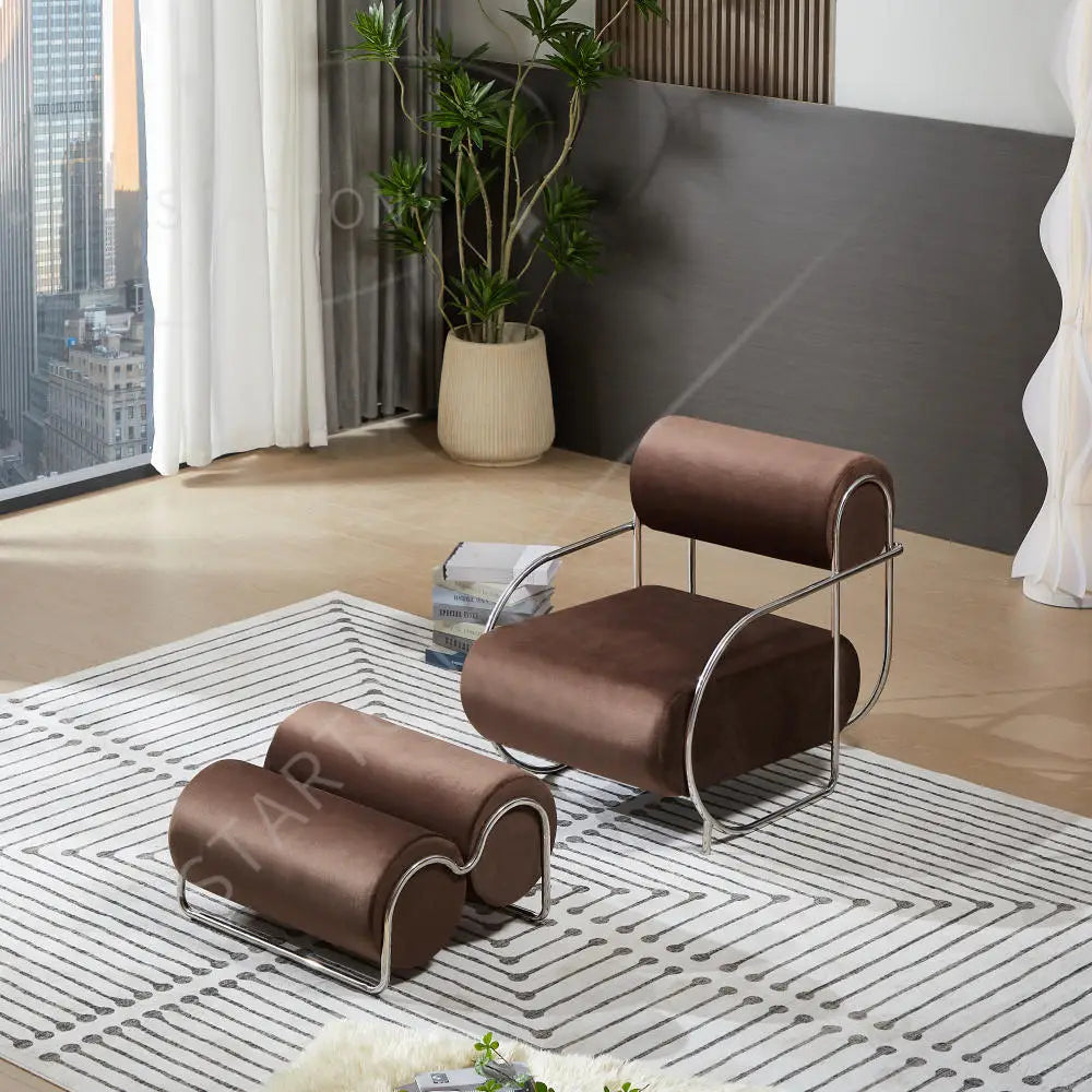 Living room balcony lazy leisure recliner antique cafe single sofa  FT