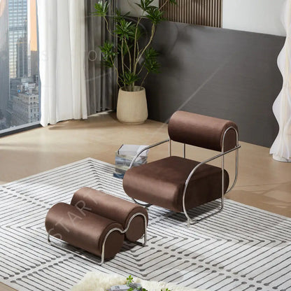 Living room balcony lazy leisure recliner antique cafe single sofa  FT