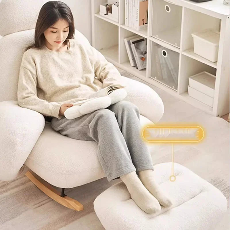 m Modern Ergonomic White Chairs Minimalist Living Room Recliner Lounge Chairs Floor Bedroom Para Home Decor m