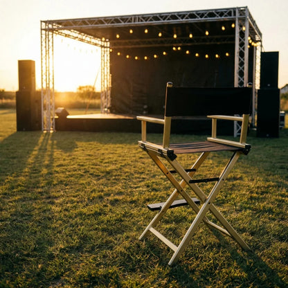 High Aluminum Frame Makeup Artist Director Chair Foldable Outdoor Furniture Lightweight Portable Folding Director Makeup Chair