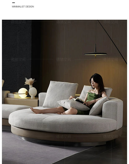 Italian Couch  For Living Room Minimalist Cotton And Linen Fabric Sectional Sofa Large Flat Floor Designer Living Room Sofas