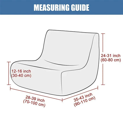 Stretch Armless Floor Sofa Covers Polar Fleece Single Sofa Protector Slipcover for Fireside Chair Adult Bean Bag Chairs Covers