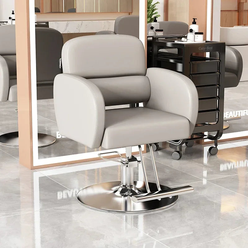 Classic Fashion Barber Chairs Simple Exquisite Trendy Premium Salon Chairs Beauty Modern Bancos Con Ruedas Salon Furniture