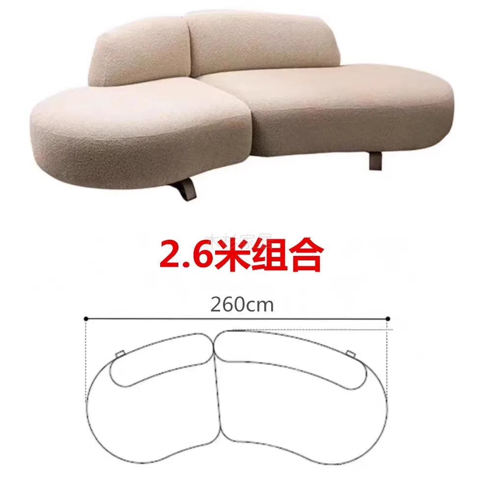 Curved Modern Soft Unique Sofa Kawaii Wood Foam Nordic Luxury Sofa Sectional Lounge Designer Divano Letto Living Room Furniture