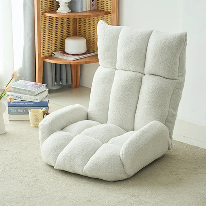 Folding lazy sofa,lounge chair,winter family bedroom balcony leisure chair,velvet fabric, adjustable backrest chair,soft cushion