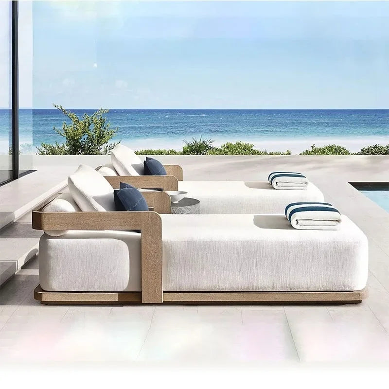 Sofa cover American teak sofa balcony garden modern combination leisure aluminum alloy outdoor