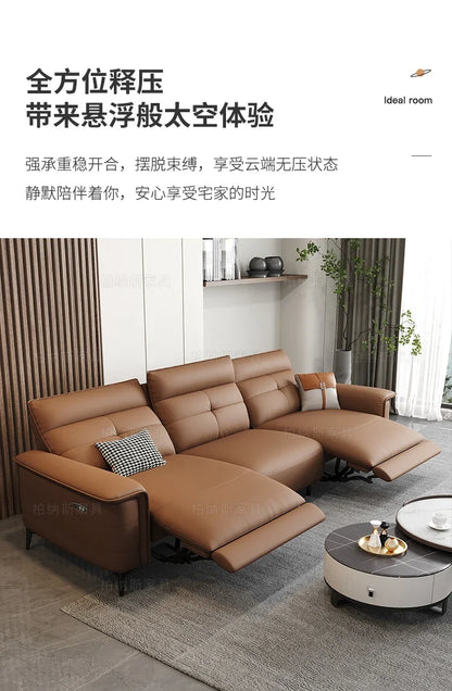 Vintage European Reclining Sofa Leather Office Designer Italiano Couch Adjustable Height Adults Sofa Inflavel Indoor Furniture