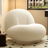 Cloud Lazy Sofa Chair Lamb Wool Fabric Sofa Chair Bedroom Single Lounge Chair Home Balconies Leisure Chairs Comfortable