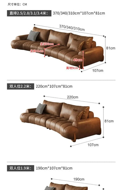 Modern Leather Relax Sofa Living Room Minimalist Luxury Sectional Nordic Sofa Adults Designer Divani Soggiorno Home Furniture