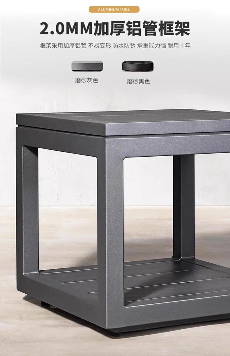 Outdoor villa courtyard sofa high-end teak sofa furniture combination hotel homestay waterproof