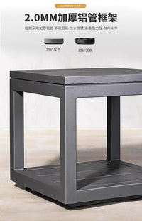 Outdoor villa courtyard sofa high-end teak sofa furniture combination hotel homestay waterproof