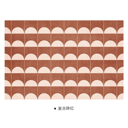 VIKAMA Cashmere Wash Back Carpet Machine Washable Ins Style Checkerboard Living Room Carpet Cloakroom Carpet Home Decoration