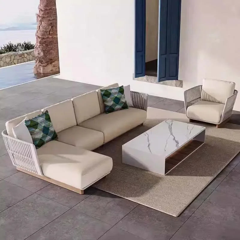 Leisure Outdoor Sofas Balcony Accent Design Courtyard Hotel Garden Sofas Floor Nordic Office Furniture Arredo Giardino Lshysf