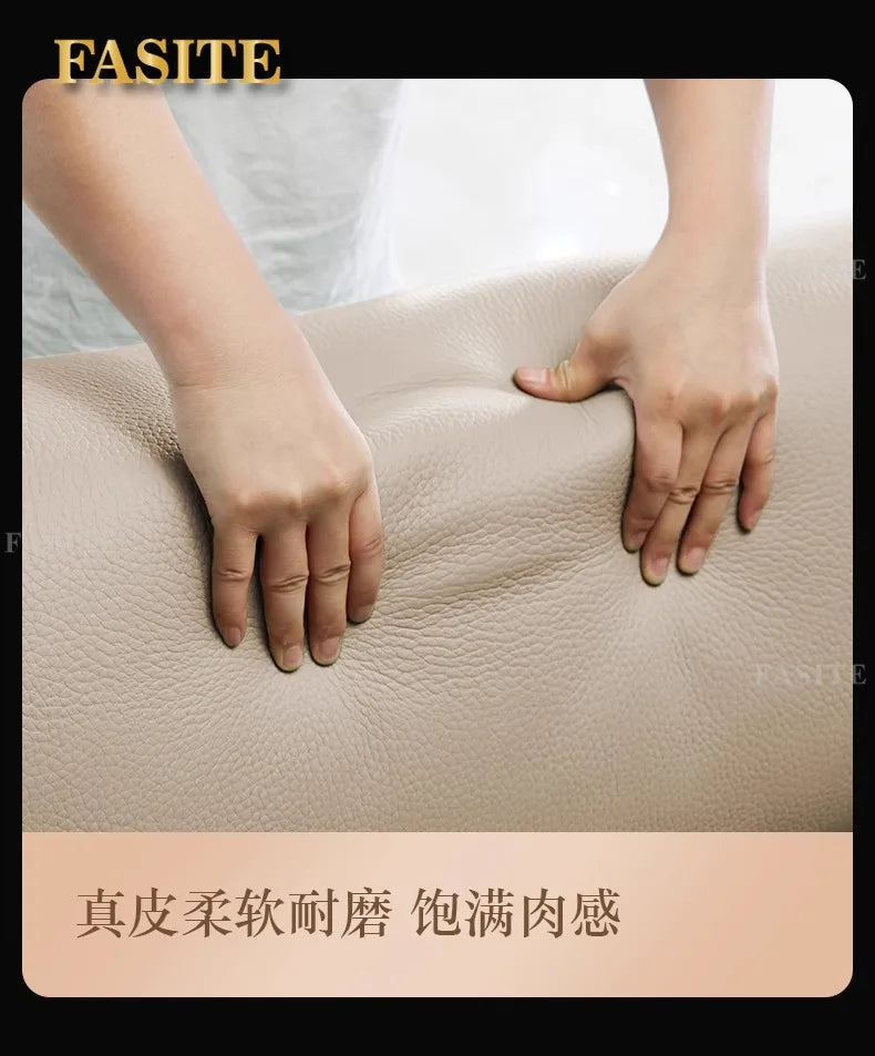 New Chinese ebony leather modern high-end living room home sofa furniture