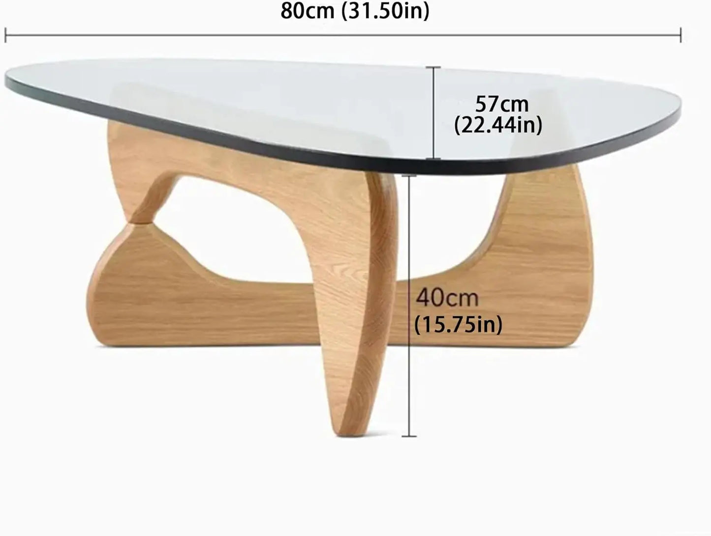 Table basse ronde moderne en verre, 32,68' D - Table de cocktail en verre transparent pour salon et bureau