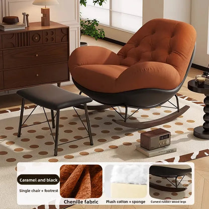 Lazy Sofa Rocking Chair Bedroom Lounge Chair Carefree Adult Living Room Single Balcony Leisure Rocking Chair Recliner Chairs