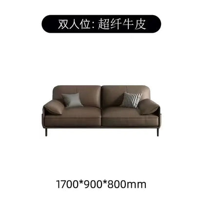 Simple Modern Office Sofa Coffee Table Set Luxury Genuine Leather Three-Seater for Business Meeting Reception Living Room Hotel
