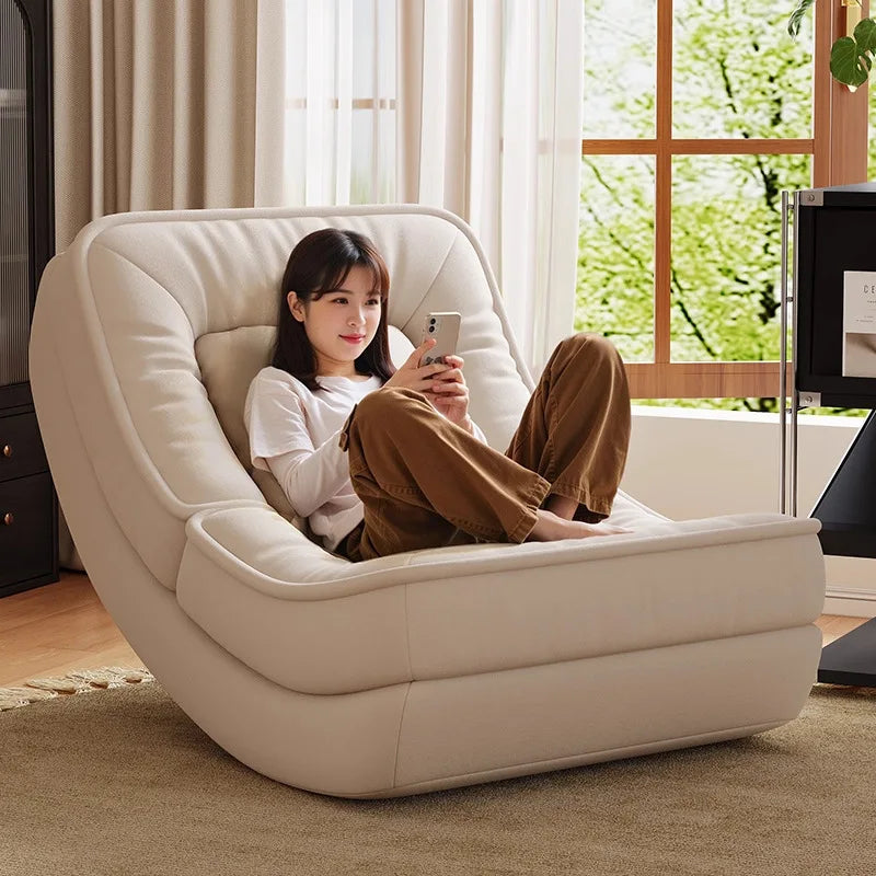 Moon Kennel Rocking Chair Reclining Chair Adults Sleeping Lazy Sofa Chair Balcony Home Lounge Chair