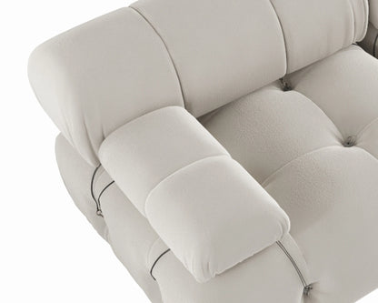 104" Minimalist Modular Sectional Sofas Modern Velvet Convertible Couches 3 Seats Living Room Sofa Sets for Office Apartment