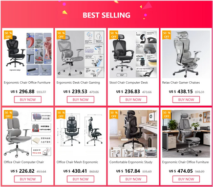 Swivel Chair Ergonomic Office Desk Chair With Lumbar Support Rolling Home Office Computer Room Seating Sillas Escritorio Luxury