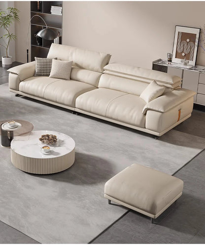 Genuine Leather Italian Living Room Sofa Luxury Lounge Designer Minimalist Sofas Modern Family Muebles Furniture Decoration