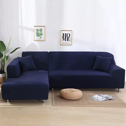 Elastic Solid Color Sofa Cover for Living Room All-inclusive Spandex Couch Cover Sectional Furniture Slipcover 1/2/3/4 Seater