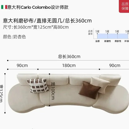 Italian minimalist special-shaped curved fabric sofa villa club small apartment living room home simple SOFA
