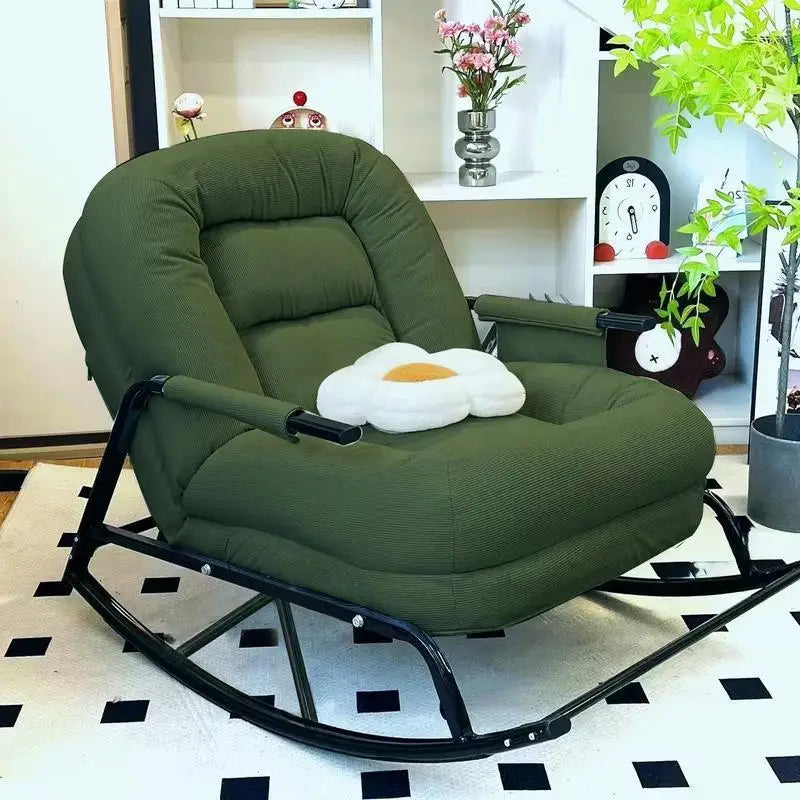 Minimalist Rocking Lazy Sofa Chair for Adults Home Office Nap Lounge Comfortable Single Seat