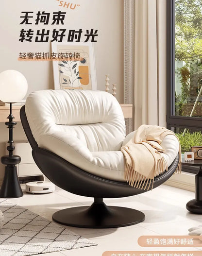 Lazy sofa rotating eggshell chair, rocking reclining chair, balcony home sleeping and leisure single sofa nest chair