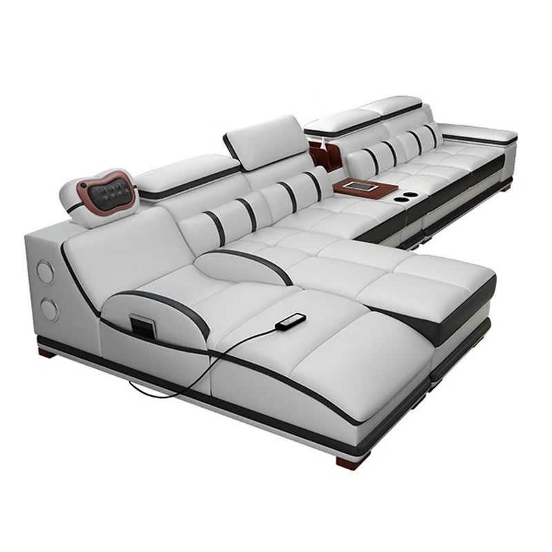 Hot Sale Modern Storage Luxury Micro Fabric Leather Reclining Leather Folding Multi Purposes Living Room Sofa