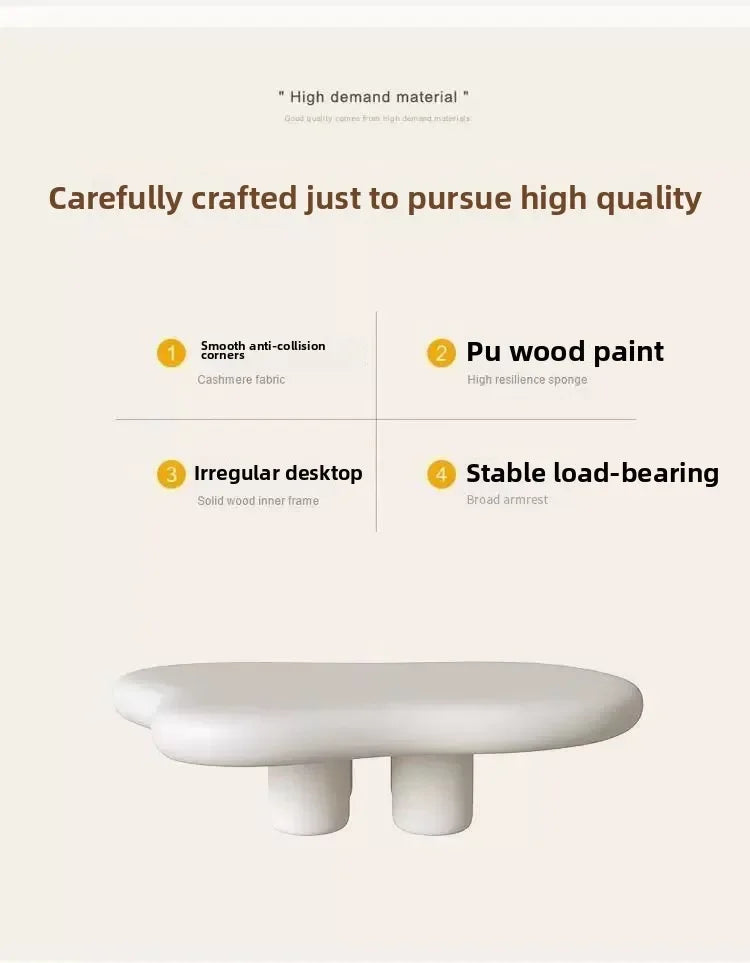Clouds Tea Table House Lonely Wind Nordic Home Living Room Small Apartment Shaped Cream Simple Modern Tea Coffee Table Furniture