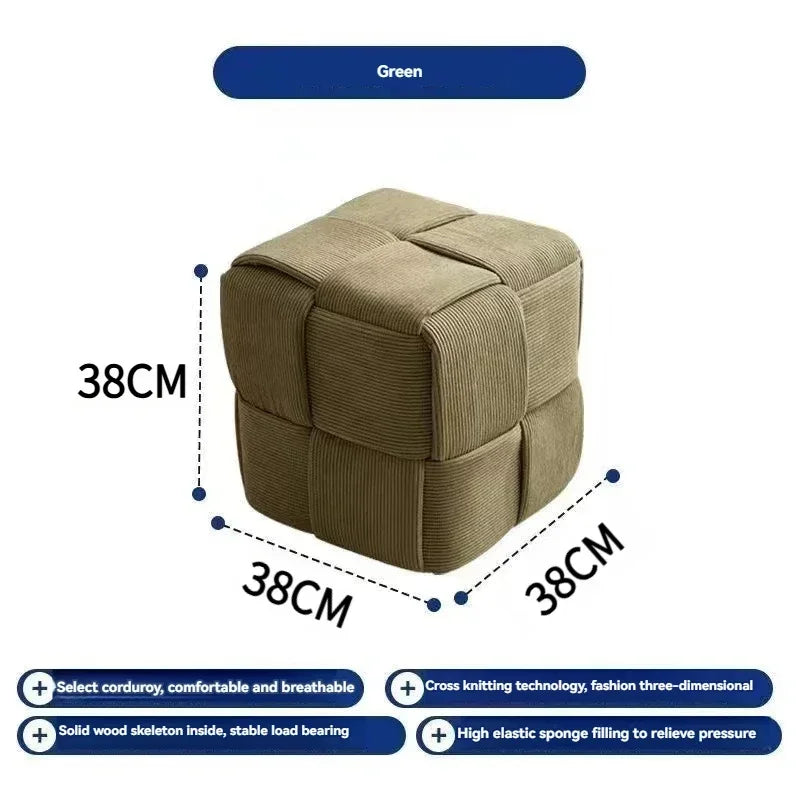 Household door shoes stool fashion small stool simple creative dice stool living room sofa stool pedal stool.