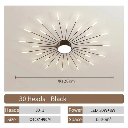 Creative Fan Shaped LED Ceiling Lamp Modern Living Room Light Home Decor Dining Bedroom Kids Room Interior Ceiling Pendant Lamp