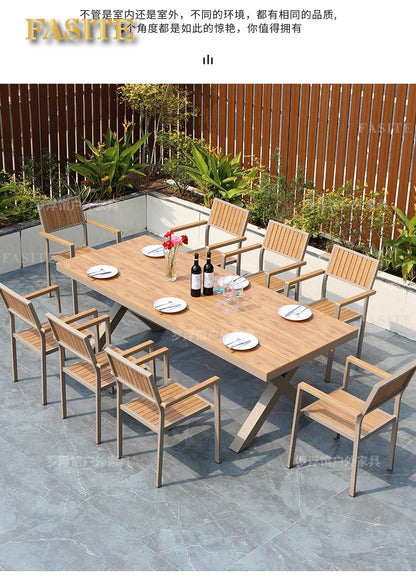 Courtyard table and chair outdoor balcony waterproof and sunscreen garden outdoor leisure table and chair combination