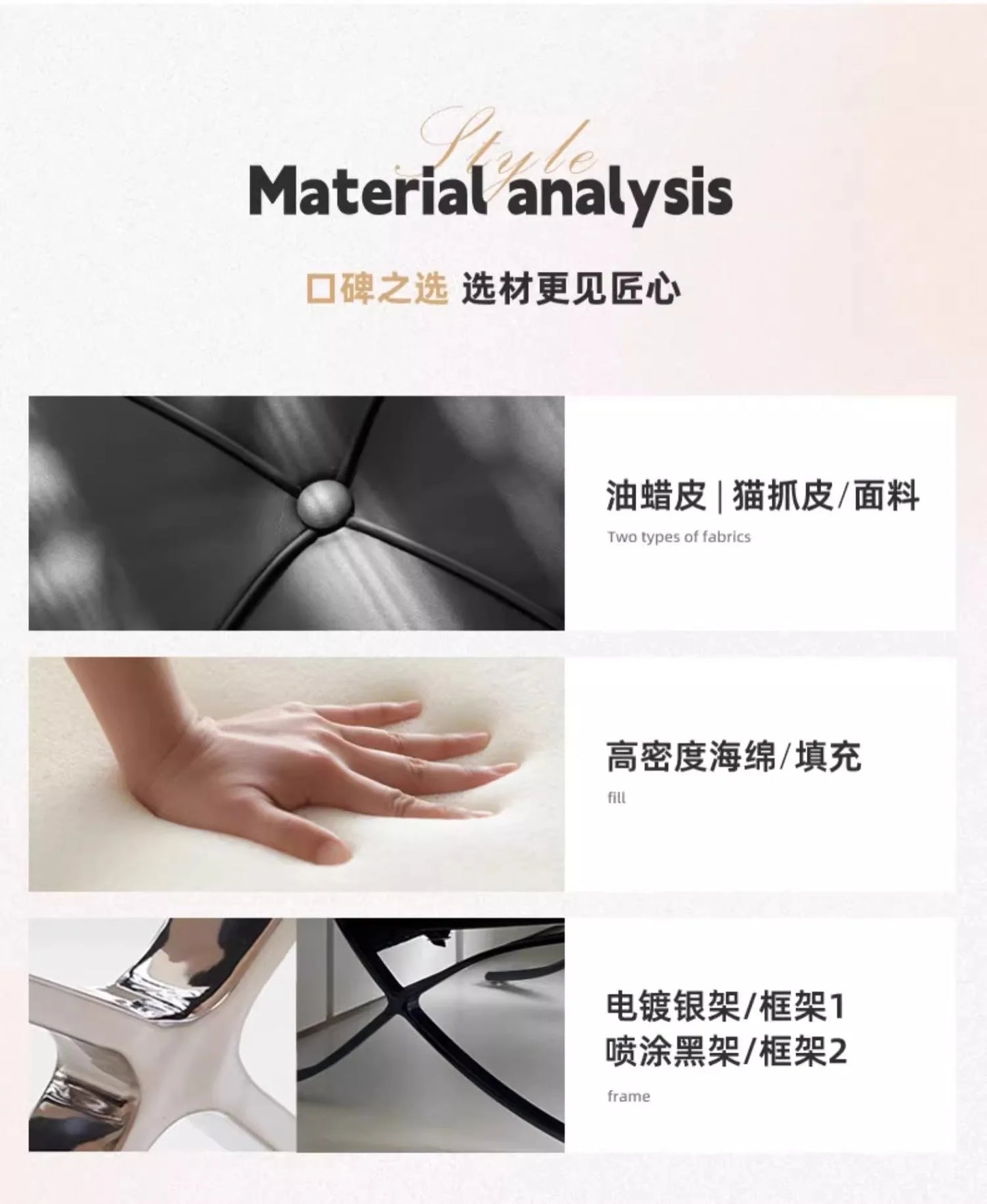 Comfortable Ergonomic Living Room Chair with Genuine Leather Backrest for Study, Cafe, and Gaming Use