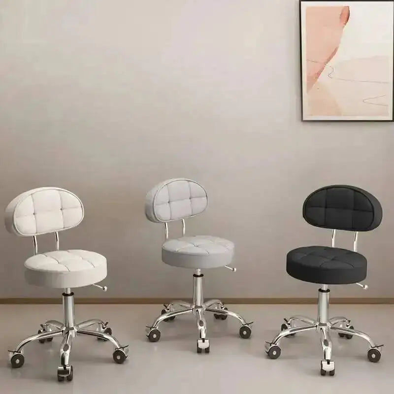 Big work stool hair cutting chair rotating lifting round stool pulley hair salon special beauty stool