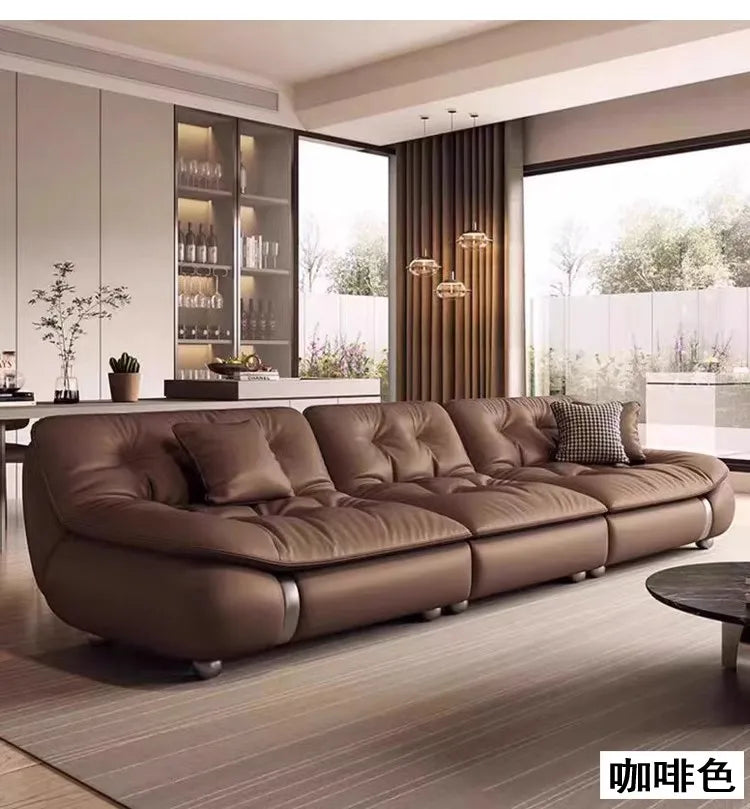 Aesthetic Classic Living Room Sofas White Real Leather Luxury Soft Sofa Lounge Lazy Modern Woonkamerbanken Furniture For Home