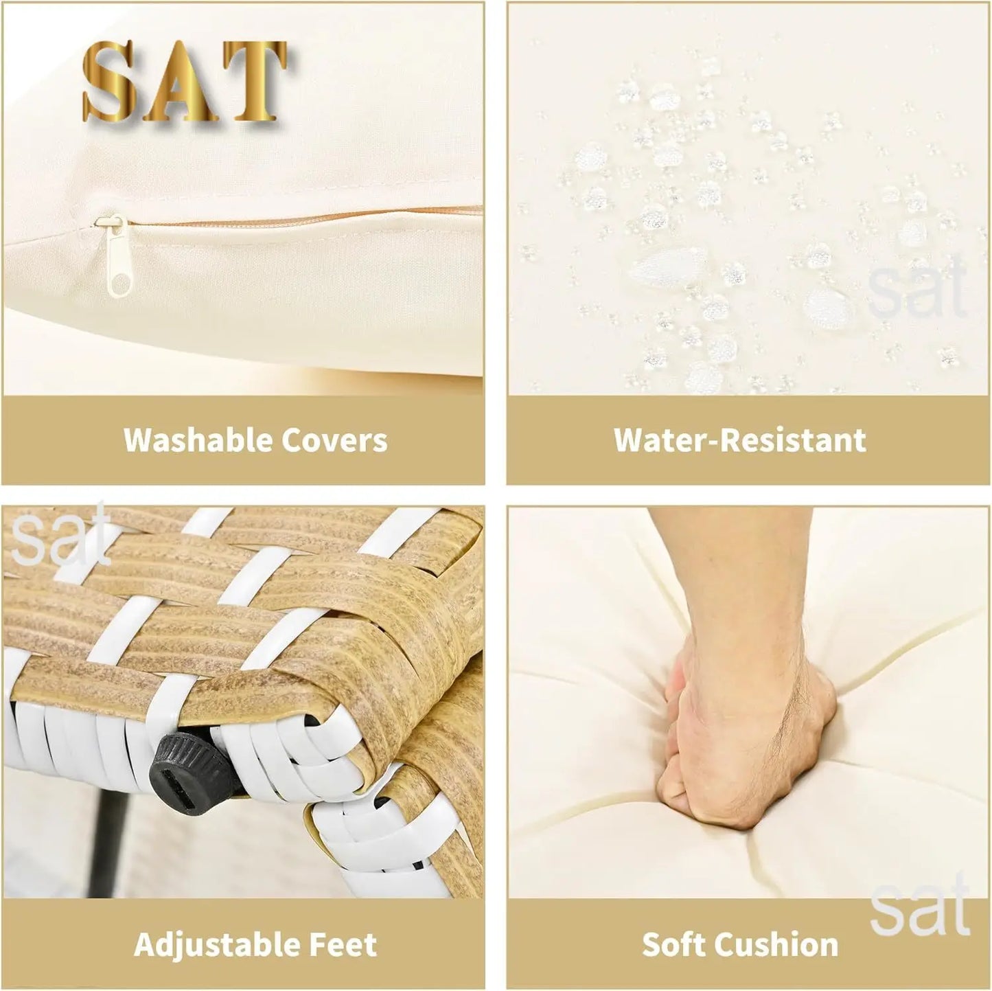 %a Patio Rattan Sunbed with Retractable Canopy, Round Outdoor Sectional Sofa Set with Separate Seating,liftable Table and Remov