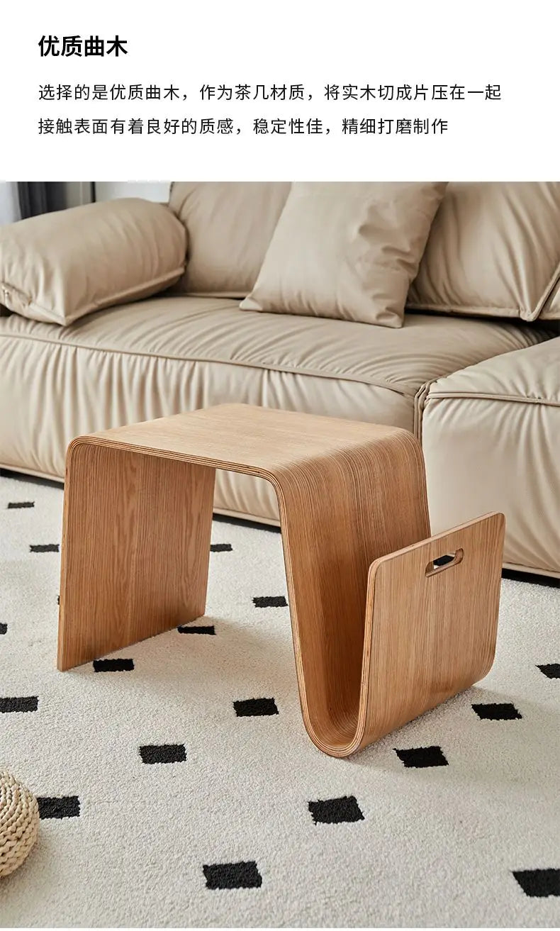 New N-Shaped Coffee Table: Nordic Creative Solid Wood Living Room Sofa Side Table, Bedroom Corner Table & Balcony Coffee Table