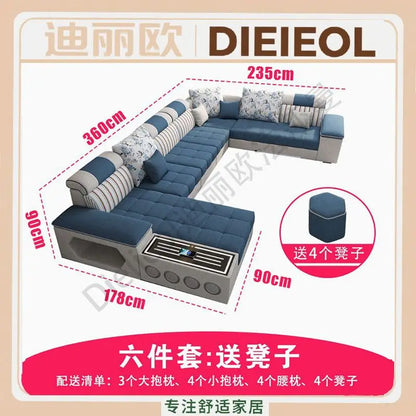 Armrest Electric Sofa Designer Storage Modern Corner Sofa Floor Comfortable Romantic Divani Da Soggiorno House Accessories