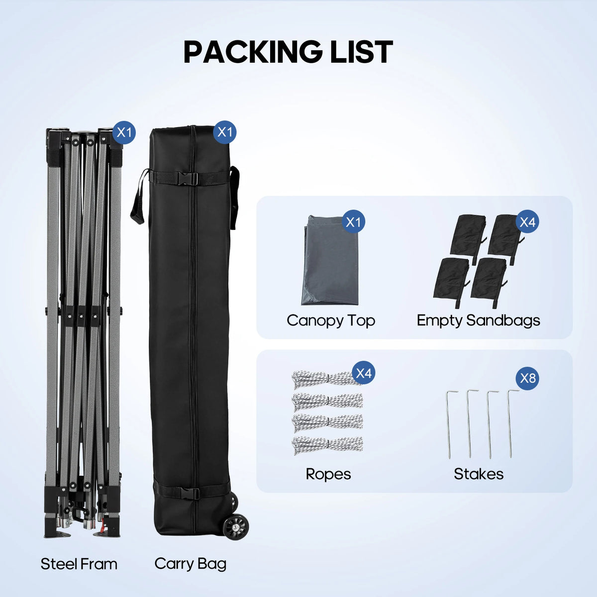 JHK 10x10ft One Push Setup Pop Up Canopy Tent Portable Outdoor Sun Shelter for Beach Events Camping with Rolling Carry Bag