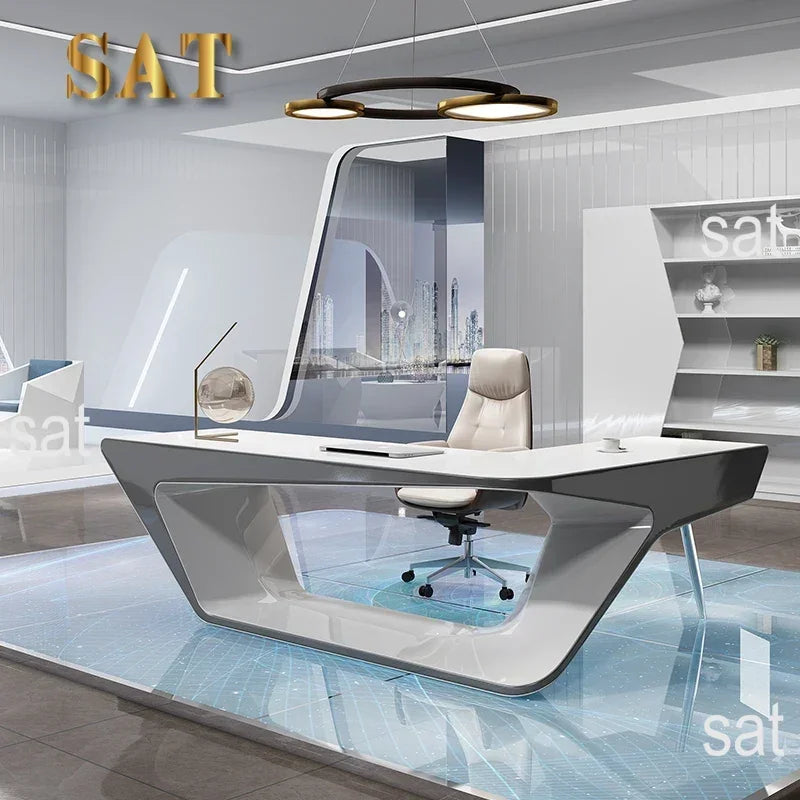 #V New 2024 Boss L Shape Luxury Office Furniture Manager High Tech Modern Executive Ceo Office Desk