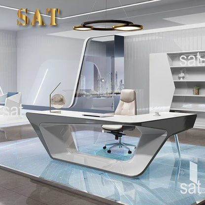 #V New 2024 Boss L Shape Luxury Office Furniture Manager High Tech Modern Executive Ceo Office Desk