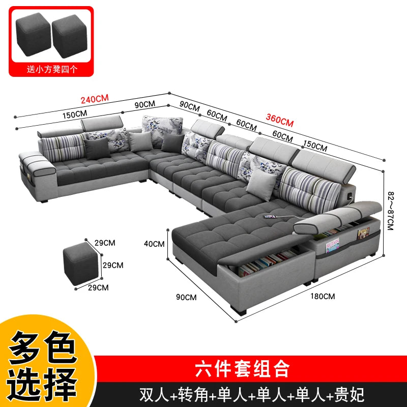 Sectional Living Room Sofas Lazy Lounge Designer Relax Sofa Multifunction Reclining Canape Salon De Luxe House Accessories