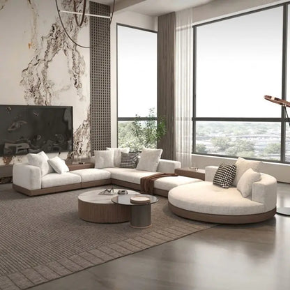 Best Seller Modern Foam Sponge Filling Timber Frame Fabric L Shaped Sofa for Living Room